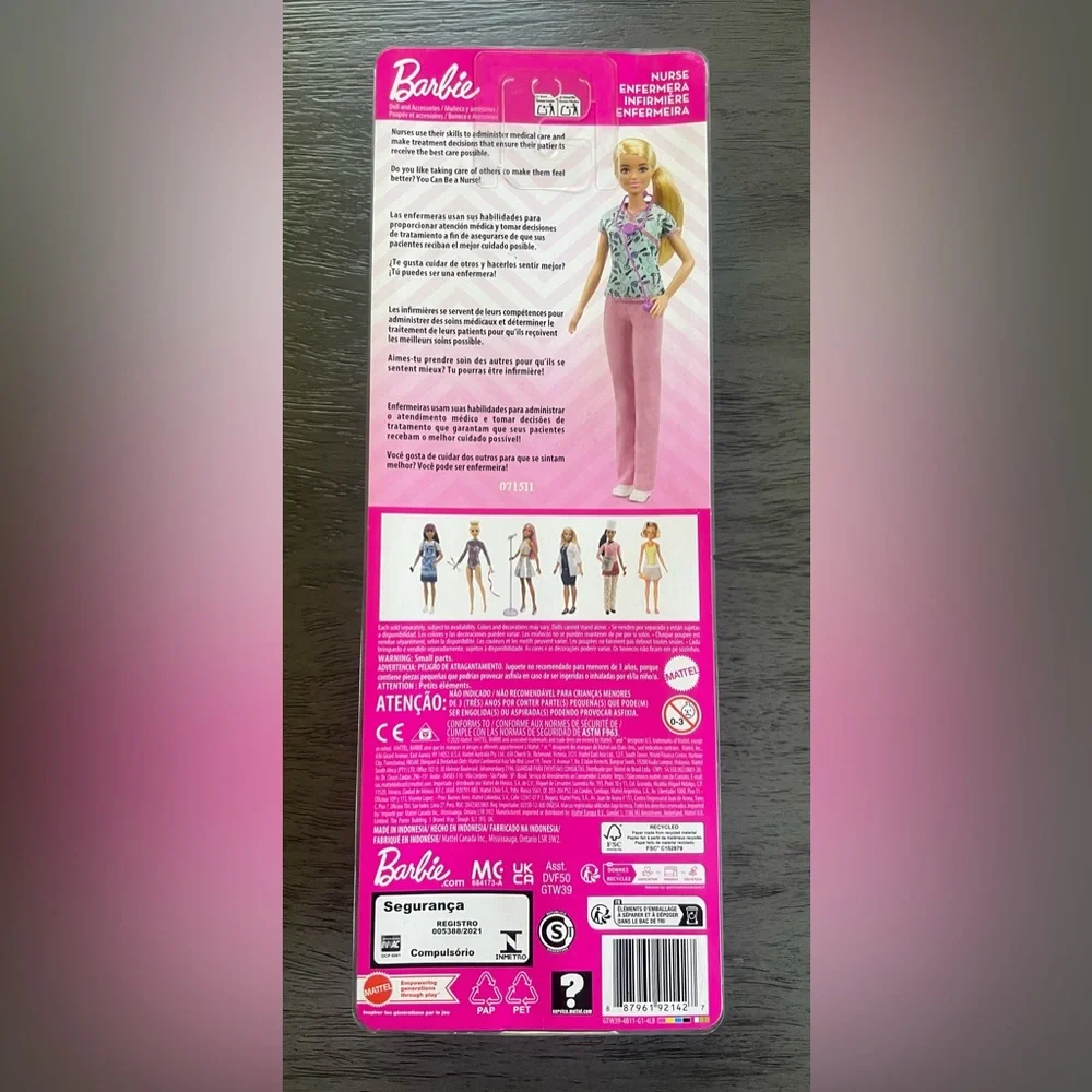 Mattel Barbie Doll with Pink Pants and Green Top